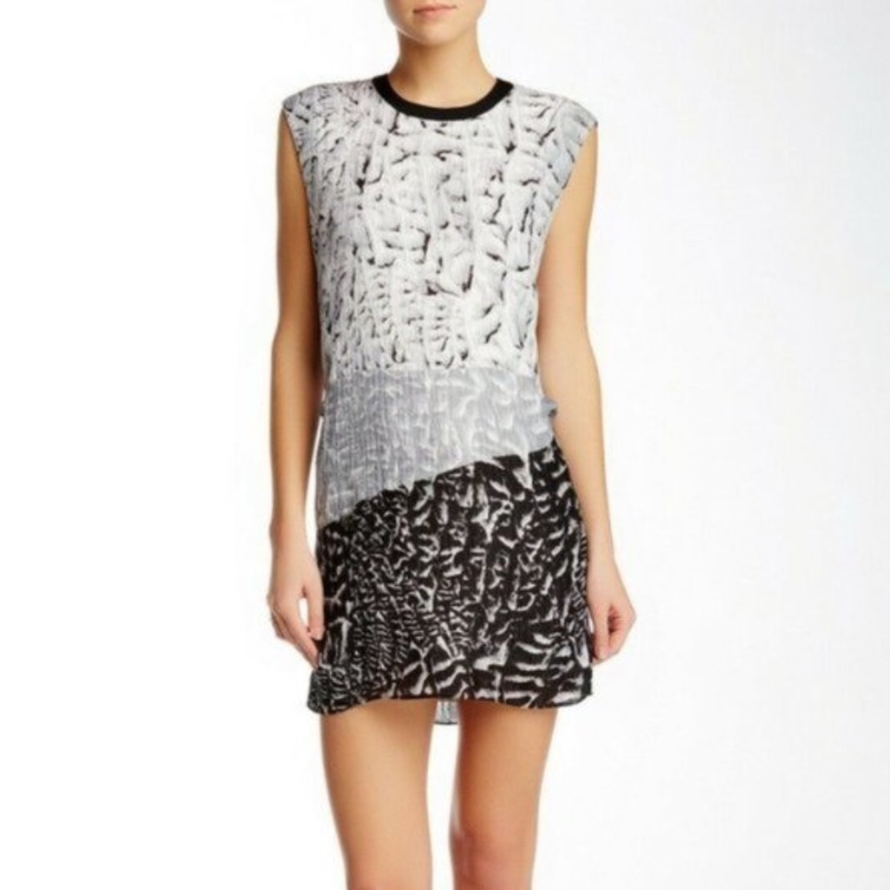 Helmut Lang Silk Annex Printed Mini Dress - Picture 2 of 15